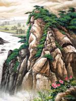 艺术家宁建华日记:国画彩墨山水画《源远流长》，尺寸270*240cm；
  【图4】