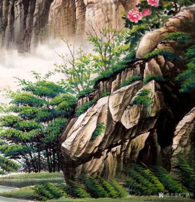 宁建华日记-国画彩墨山水画《源远流长》，尺寸270*240cm；
  2019年最新巨幅彩【图6】