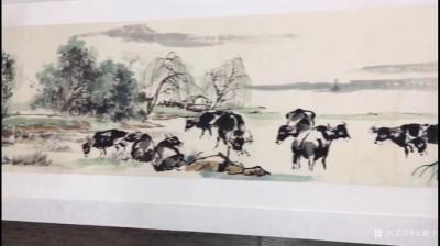 金新宇收藏-俺家老爷子的《百牛图》长卷下半节，整卷长18．8米长，画心宽35厘米。应大家的要【图3】