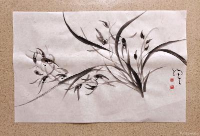 周牧天日记-周牧天国画兰花，50幅，最后一幅书竟是发帖自带，啧啧【图6】