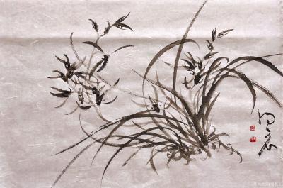 周牧天日记-周牧天国画兰花，50幅，最后一幅书竟是发帖自带，啧啧【图13】