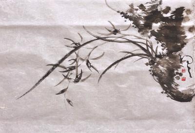 周牧天日记-周牧天国画兰花，50幅，最后一幅书竟是发帖自带，啧啧【图14】