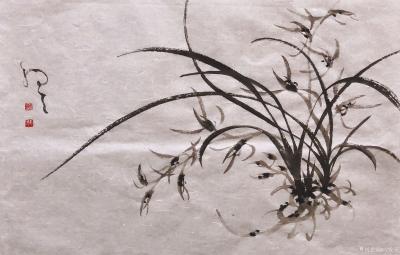 周牧天日记-周牧天国画兰花，50幅，最后一幅书竟是发帖自带，啧啧【图24】