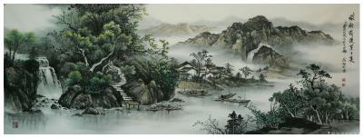 刘剑刚日记-国画山水作品《溪水无情似有情，入山三日得同行。岭头便是分头处，惜别潺湲一夜声》尺【图4】