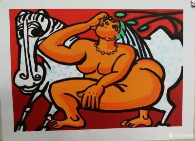 阎敏收藏-观澜版画基地张桂林老师版画新作欣赏
   北冥有鱼，其名为鲲。化而为鸟，其名为【图4】