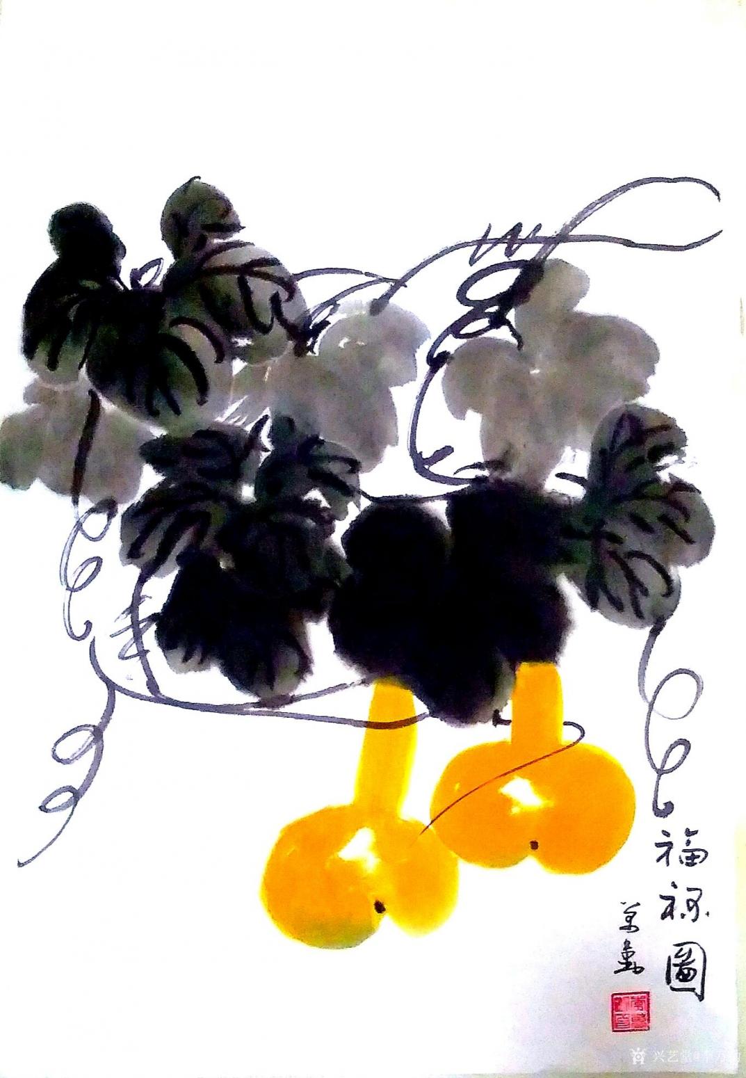 李万勤国画作品《福禄图》