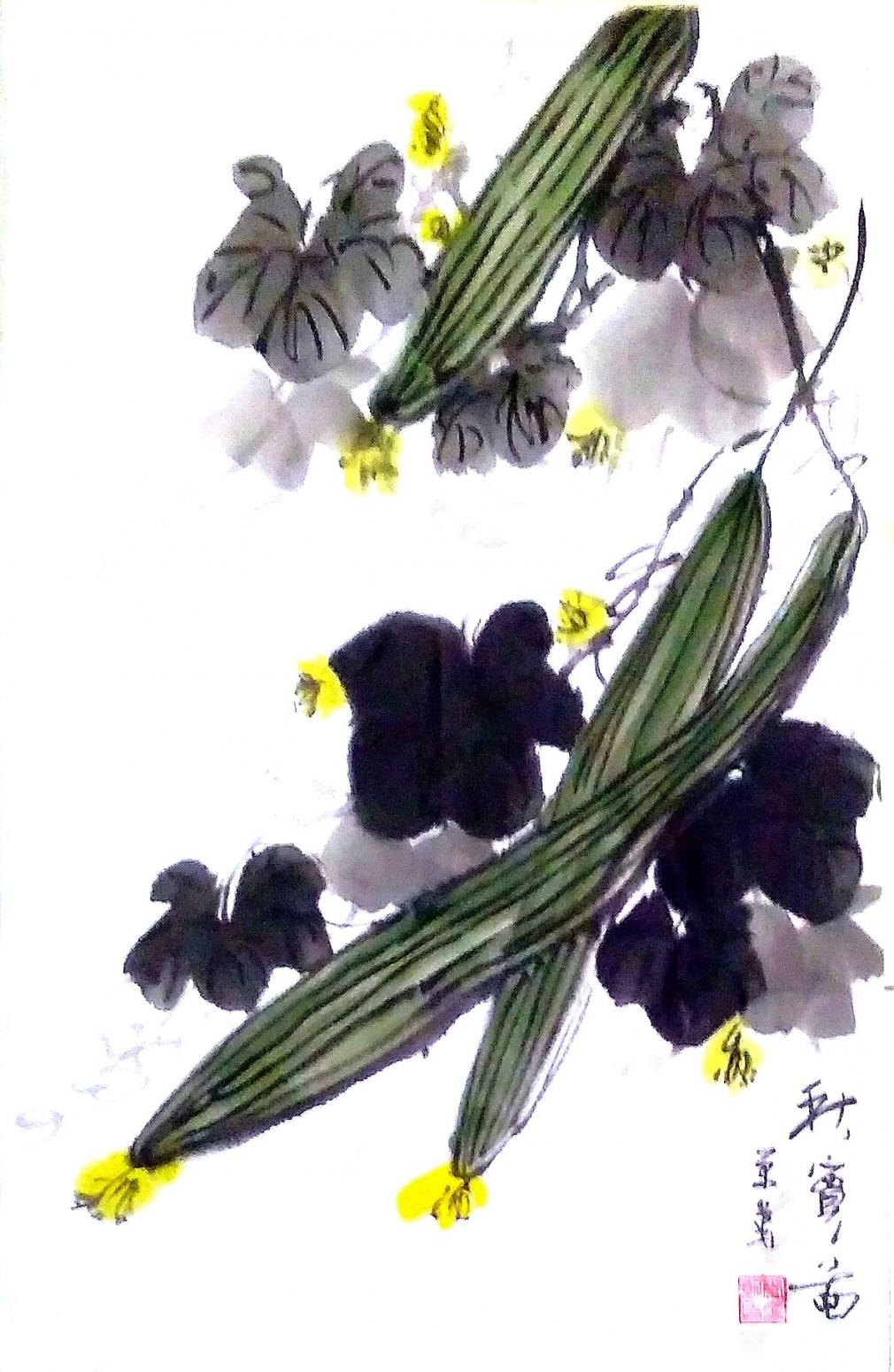 李万勤国画作品《秋实》