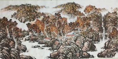 马培童收藏-《马培童焦墨山水中的一点焦红看英雄气》
  岁月钩沉，大痴、八大、陈老莲、倪云【图1】