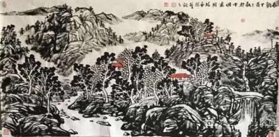 马培童收藏-《马培童焦墨山水中的一点焦红看英雄气》
  岁月钩沉，大痴、八大、陈老莲、倪云【图3】