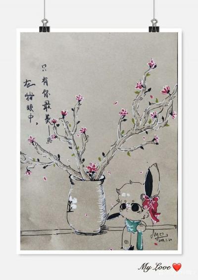 刘晓宁收藏-这个学生很有天赋，我启发一下，她就画的很好了。«在我眼中，只有你最美»2019.【图3】