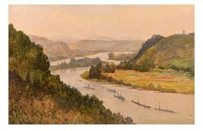 王征明收藏-希特勒与王征明的绘画对比；
1德国希特勒的水彩画：描绘了德国莱茵兰和他的祖国奥【图2】