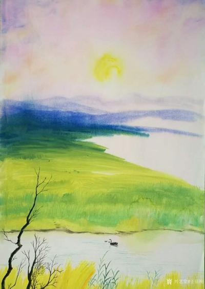 王征明日记-水意画用纸系德国进口，并非宣纸，由于是西画纸，尺寸也是按西画要求的，如四开（39【图1】