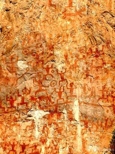 杨牧青日记-花山崖画与商周青铜铭文与人类上古文化区域东南端·三千多年前，可信不？这里向北就是【图2】