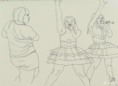 魏杰日记-人物速写作品欣赏，新年作品2月4日-8日，我喜欢人物速写，虽然是热热闹闹的春节，【图2】