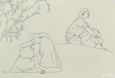 魏杰日记-人物速写作品欣赏，新年作品2月4日-8日，我喜欢人物速写，虽然是热热闹闹的春节，【图4】