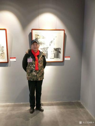 魏杰生活-“两江风骨”中国画作品展于春节期间举行，我的作品参展，分享展会期间人潮涌动的场景【图4】