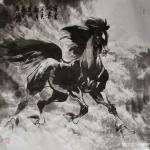 刘建国日志-乙亥新春，马踏祥云，新的一年国画骏马新作品欣赏«志在千里»«【图2】