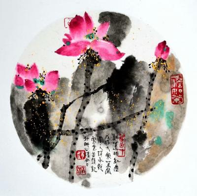 赵承锐日记-【赵承鋭的水墨世界】国画彩墨小品《占得熏风弄色》尺寸四尺斗方68x68cm。（机【图2】