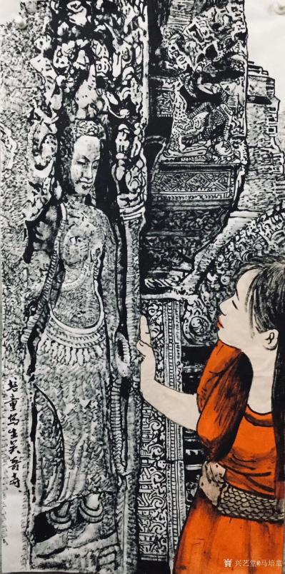 马培童日记-新年新作吴哥石窟焦墨画系列作品欣赏，今年春节前后二个多月每天12个小时 ，闭关 【图3】