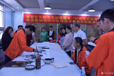 阎敏生活-深圳宝安区文联文艺志愿服务“红色文艺轻骑兵”深圳宝安区美术家协会小分队传统水墨画【图1】
