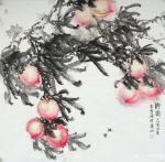 李伟强日志-访顺德勒流古镇伍嘉陵先生作国画《桃实图》寓意其为：华而实的年【图2】