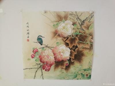胡记领日记-我的工笔斗方作品欣赏68*68厘米【图2】