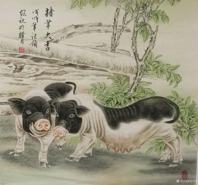 胡记领日记-我的工笔斗方作品欣赏68*68厘米【图5】