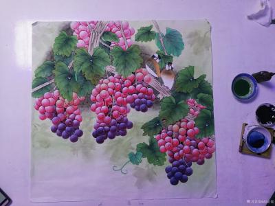 胡记领日记-我的工笔斗方作品欣赏68*68厘米【图9】