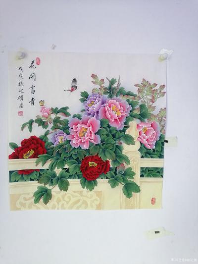 胡记领日记-我的工笔斗方作品欣赏68*68厘米【图11】