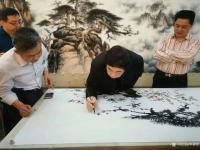 艺术家罗树辉生活:2月16日上午，广东省收藏家协会黎展华主席，尙雅书画院何元宁【图3】