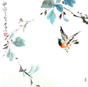 艺术品图片：艺术家李牧国画作品名称《秋语》价格800.00 元