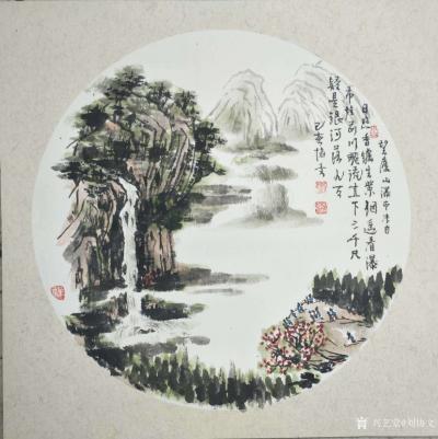 刘协文日记-根据唐诗诗意原创的国画作品分享，尺寸33X33厘米，材质硬卡，今天分享4幅，请欣【图2】