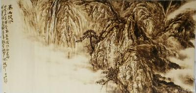 孙传海生活-去年在书画春晚录制后台与古筝名星许梦相遇，许梦在春晚第一个节目上与央视主持人任志【图1】