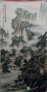 艺术品图片：艺术家周顺生国画作品名称《早春桃花至山深红十里》价格1688.00 元