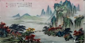 艺术品图片：艺术家周顺生国画作品名称《四尺满庭诗境飘红叶》价格1688.00 元