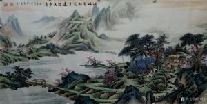 艺术品图片：艺术家周顺生国画作品名称《桃花醉远随流水香》价格1688.00 元