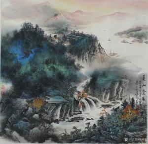 艺术品图片：艺术家周顺生国画作品名称《四尺斗方夏山叠翠图》价格800.00 元