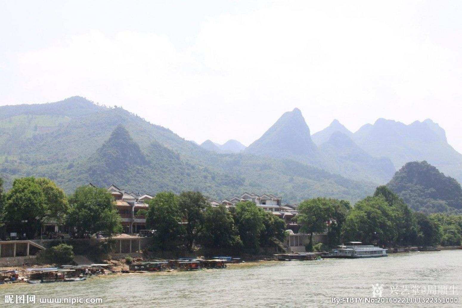 周顺生国画作品《三尺中堂家在漓江边》【图0】