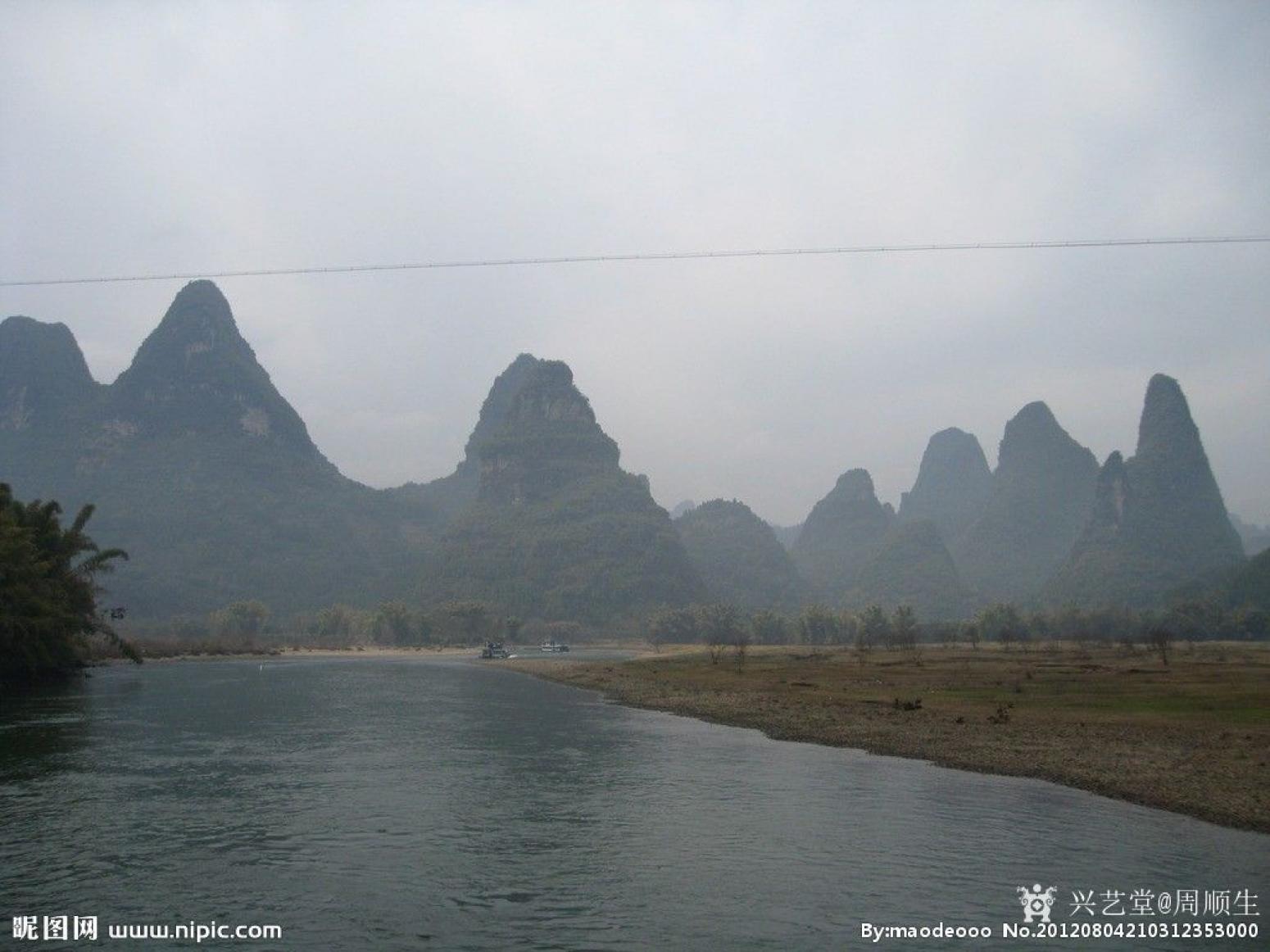 周顺生国画作品《三尺中堂家在漓江边》【图2】