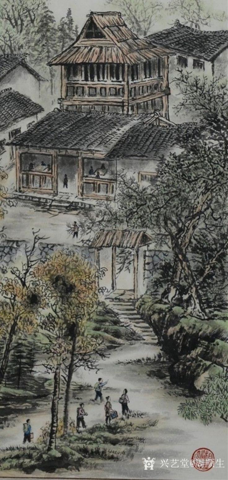 周顺生国画作品《三尺壮家风情酒飘香》【图3】