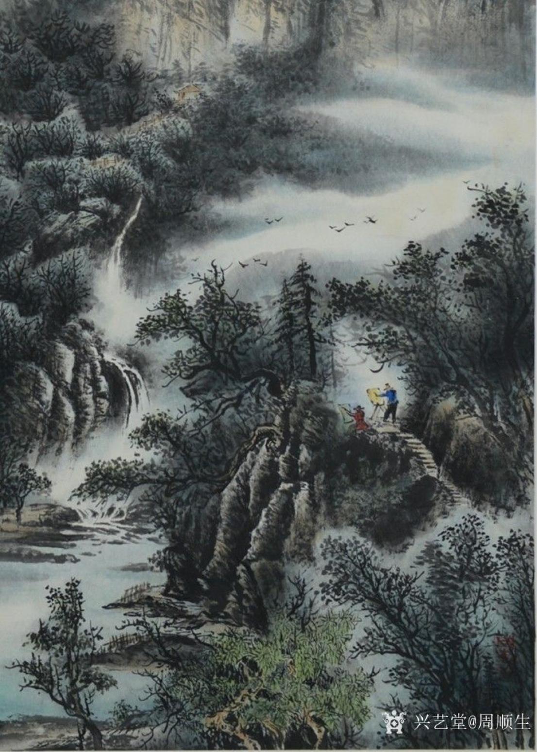 周顺生国画作品《三尺中堂芦笛山深》【图4】