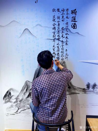 罗鸿羽日记-为酣酿世家会客室手工绘制的酒文化墙体画，酱酒文化：还原美酒品质 缔造酱香臻品 精【图2】