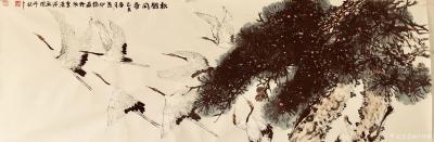 叶仲桥生活-国画《松鹤同春》规格200*70cm昨天完成，今年的松鹤将会画一系列。
读读古【图2】