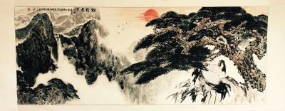 叶仲桥生活-3月16日陪同广东汉莎画院老板福哥到市博物馆和艺术馆贵宾厅由我画的二幅作品，老板【图4】