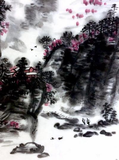 龚光万日记-日暖春山处处同，龙泉遥望曰青葱 。
草映沙渠琉璃水，木摇溪岸杨柳风。
醉眼一【图6】