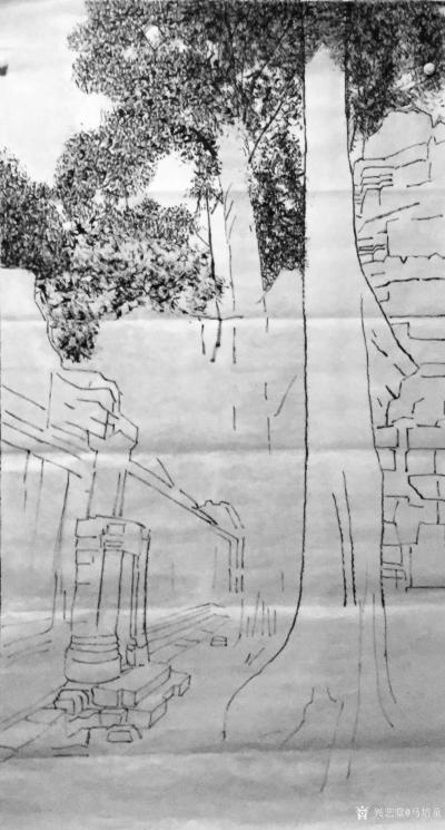 马培童日记-《焦墨画的“用墨法。和画法步骤》马培童焦墨画感悟笔记（84）
  焦墨法，也要【图1】