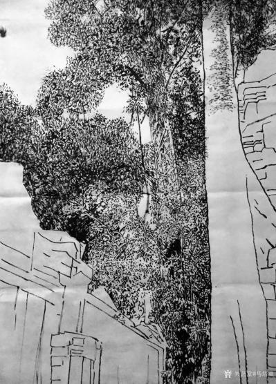 马培童日记-《焦墨画的“用墨法。和画法步骤》马培童焦墨画感悟笔记（84）
  焦墨法，也要【图2】