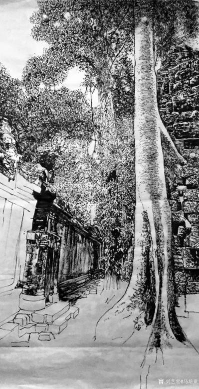 马培童日记-《焦墨画的“用墨法。和画法步骤》马培童焦墨画感悟笔记（84）
  焦墨法，也要【图3】