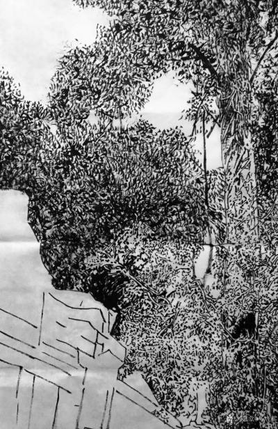 马培童日记-《焦墨画的“用墨法。和画法步骤》马培童焦墨画感悟笔记（84）
  焦墨法，也要【图4】