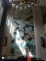 艺术家李玉凤收藏:为朋友别墅所画国画花鸟《紫气东来》尺寸180 ⅹ156cm。【图1】